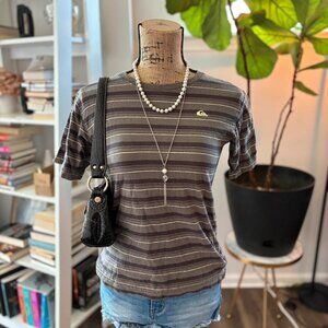 Striped Y2K Quiksilver Tee – Women’s Streetwear